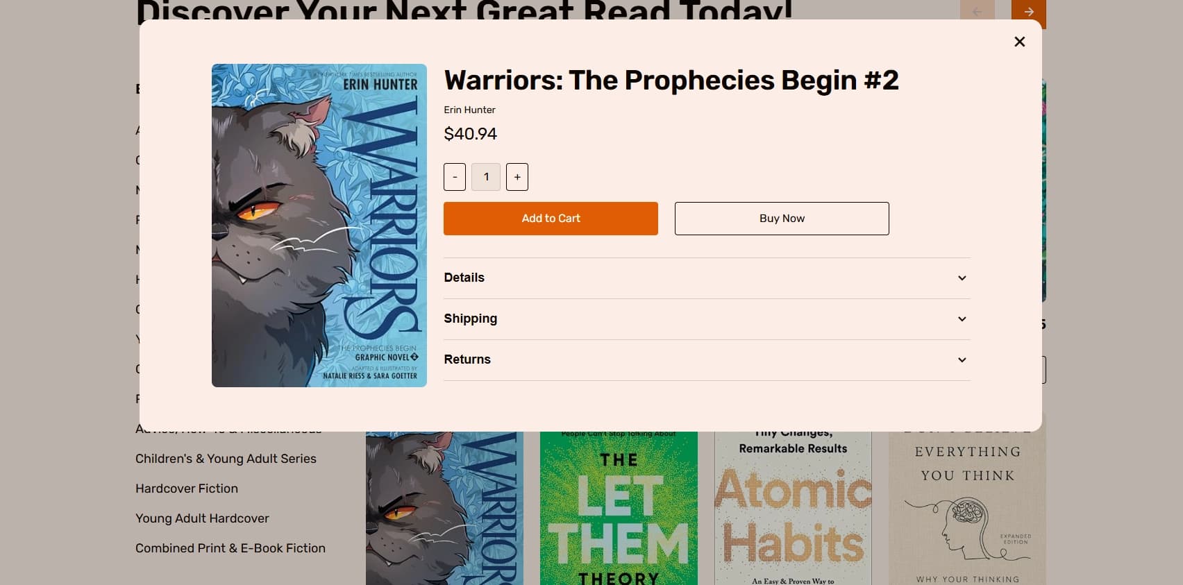 Product modal